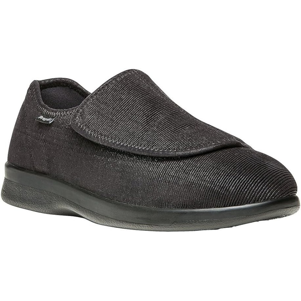 Propet Cush 11.5 M Foot Men's Slip On Easy‎ Fasten Shoe Black Size NEW